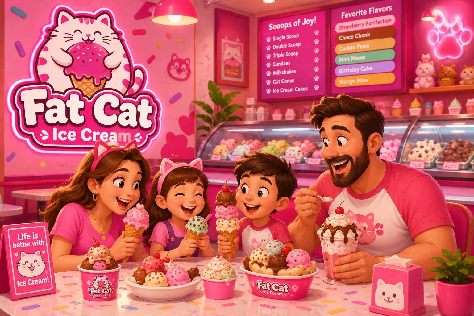 Fat Cat Ice Cream urban cool store design